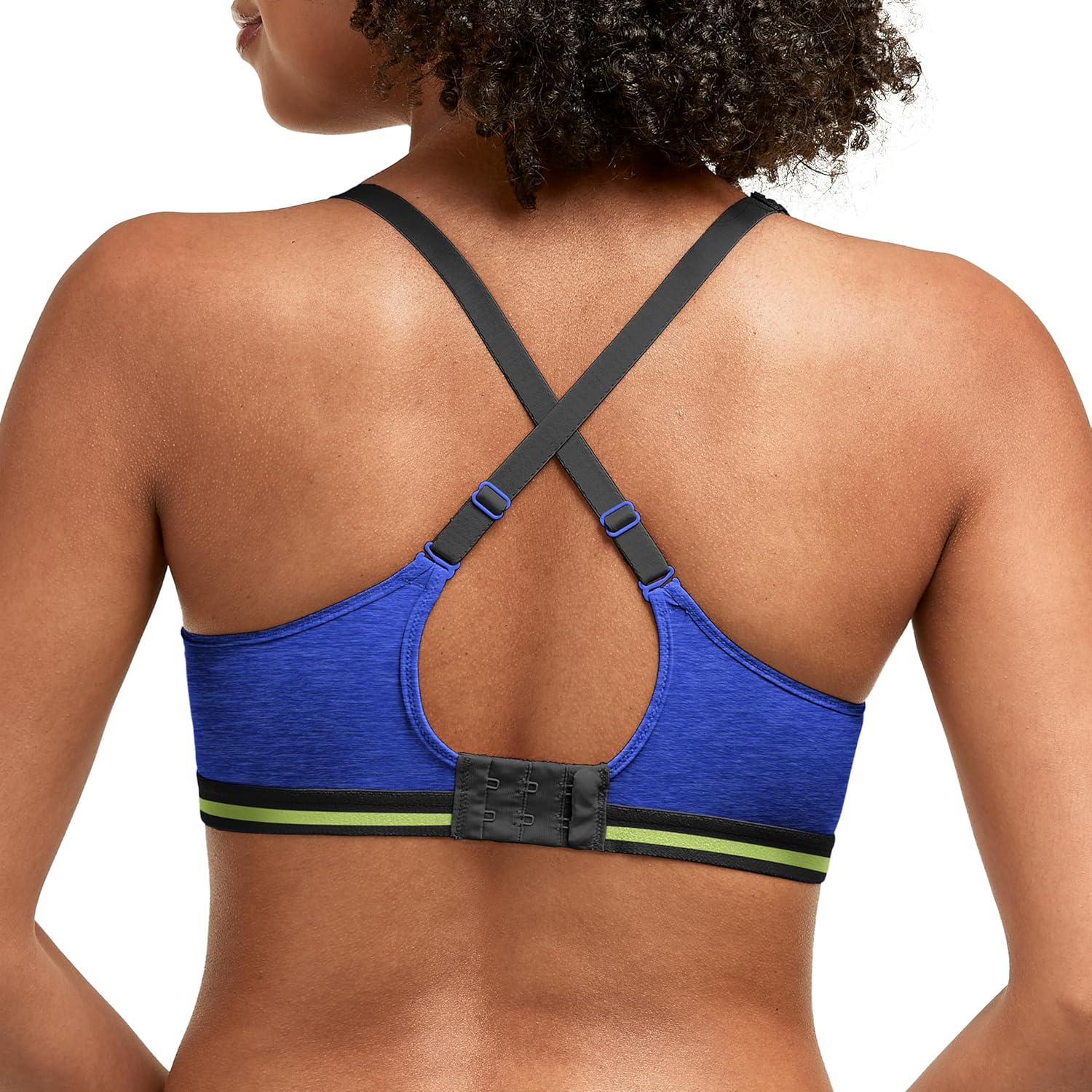 imageHanes Womens XTemp Wireless Bra Cooling Mesh TShirt Bra ComfortFlex Fit Wirefree BraClematis Blue HeatherBlack