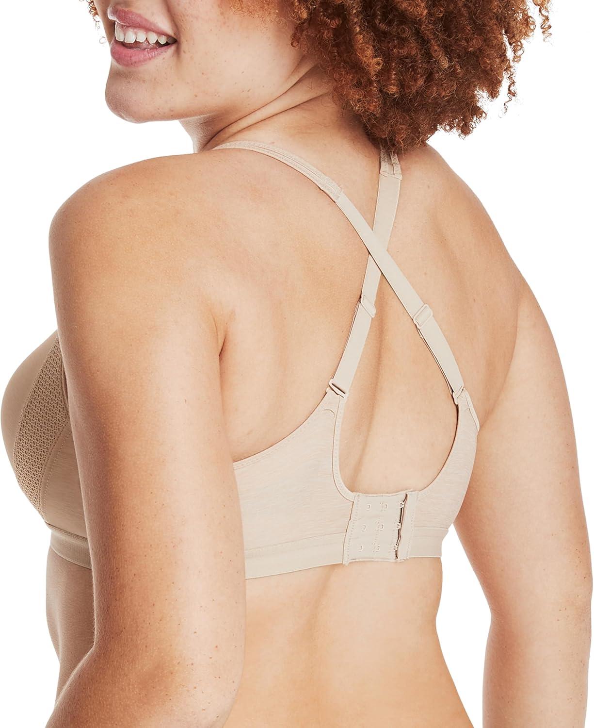 imageHanes Womens XTemp Wireless Bra Cooling Mesh TShirt Bra ComfortFlex Fit Wirefree BraNude