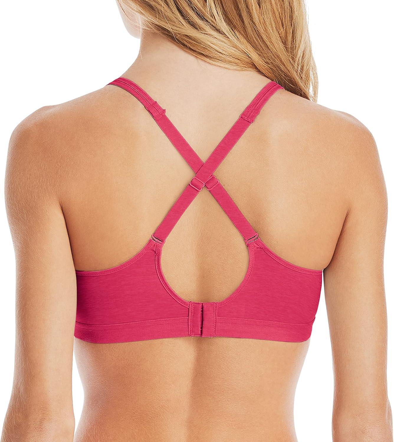 imageHanes Womens XTemp Wireless Bra Cooling Mesh TShirt Bra ComfortFlex Fit Wirefree BraRed Stone Heather