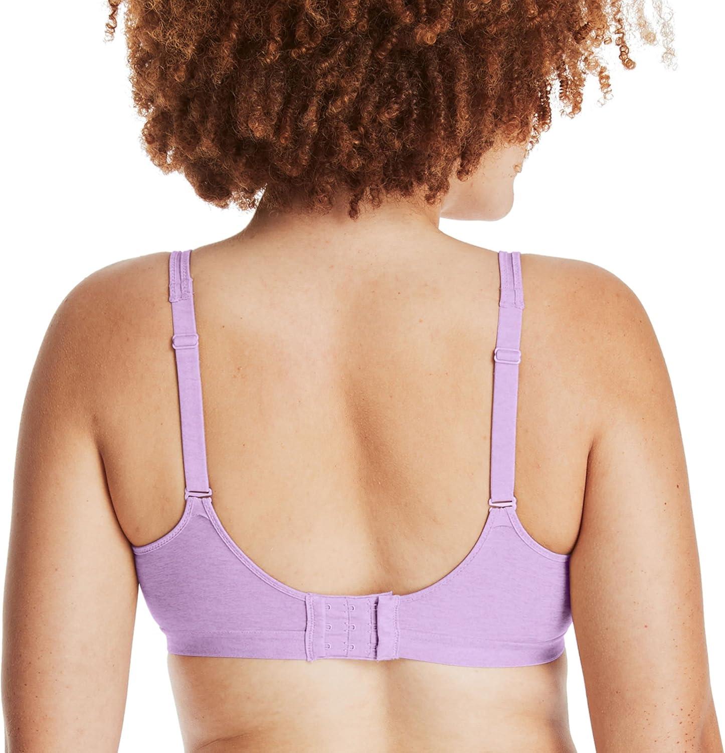imageHanes Womens XTemp Wireless Bra Cooling Mesh TShirt Bra ComfortFlex Fit Wirefree BraTutu Violet Heather