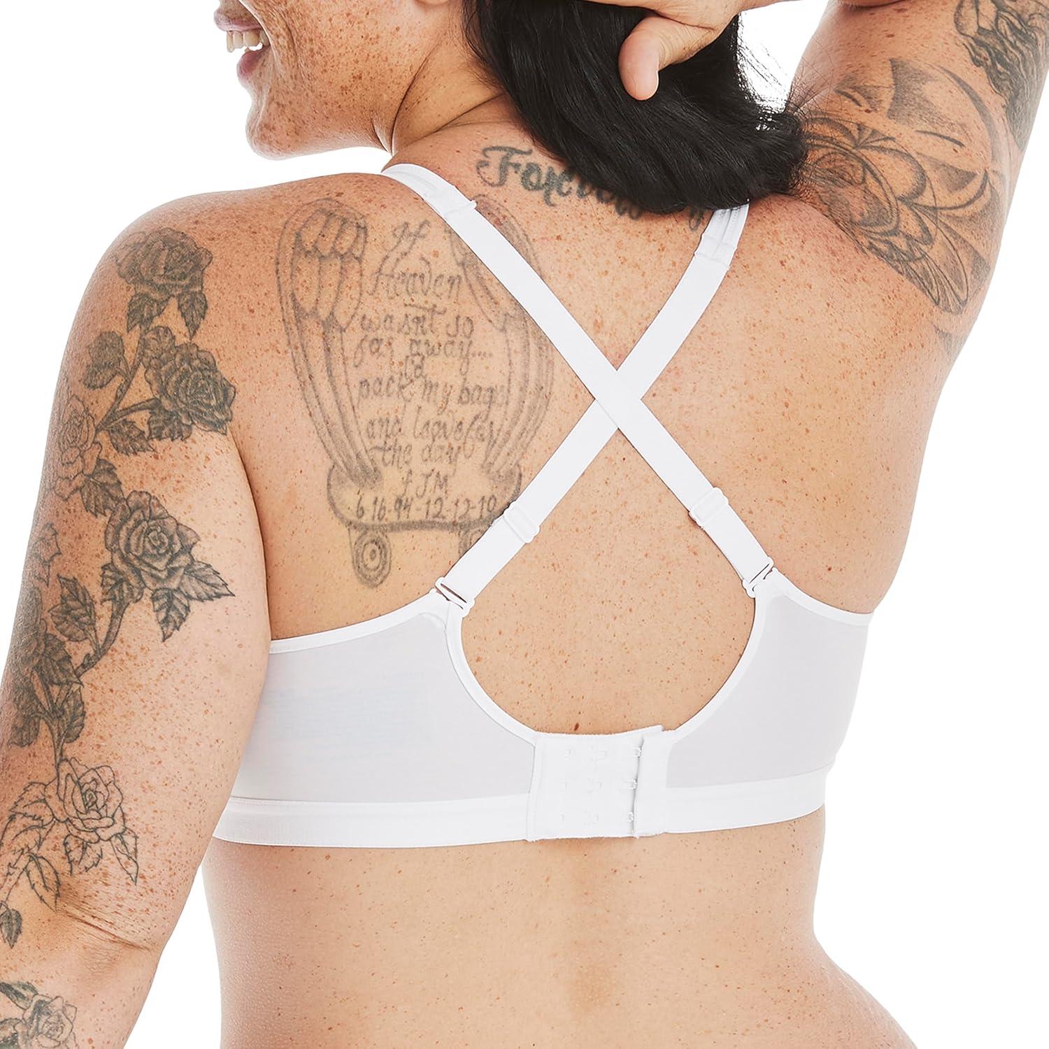 imageHanes Womens XTemp Wireless Bra Cooling Mesh TShirt Bra ComfortFlex Fit Wirefree BraWhite