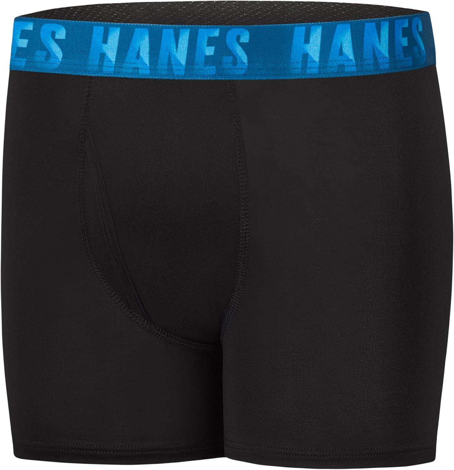 imageHanes boys Moves Breathable Boxer Brief Underwear Performance Stretch Boxer Briefs for Boys Moisturewicking 6pkBlack