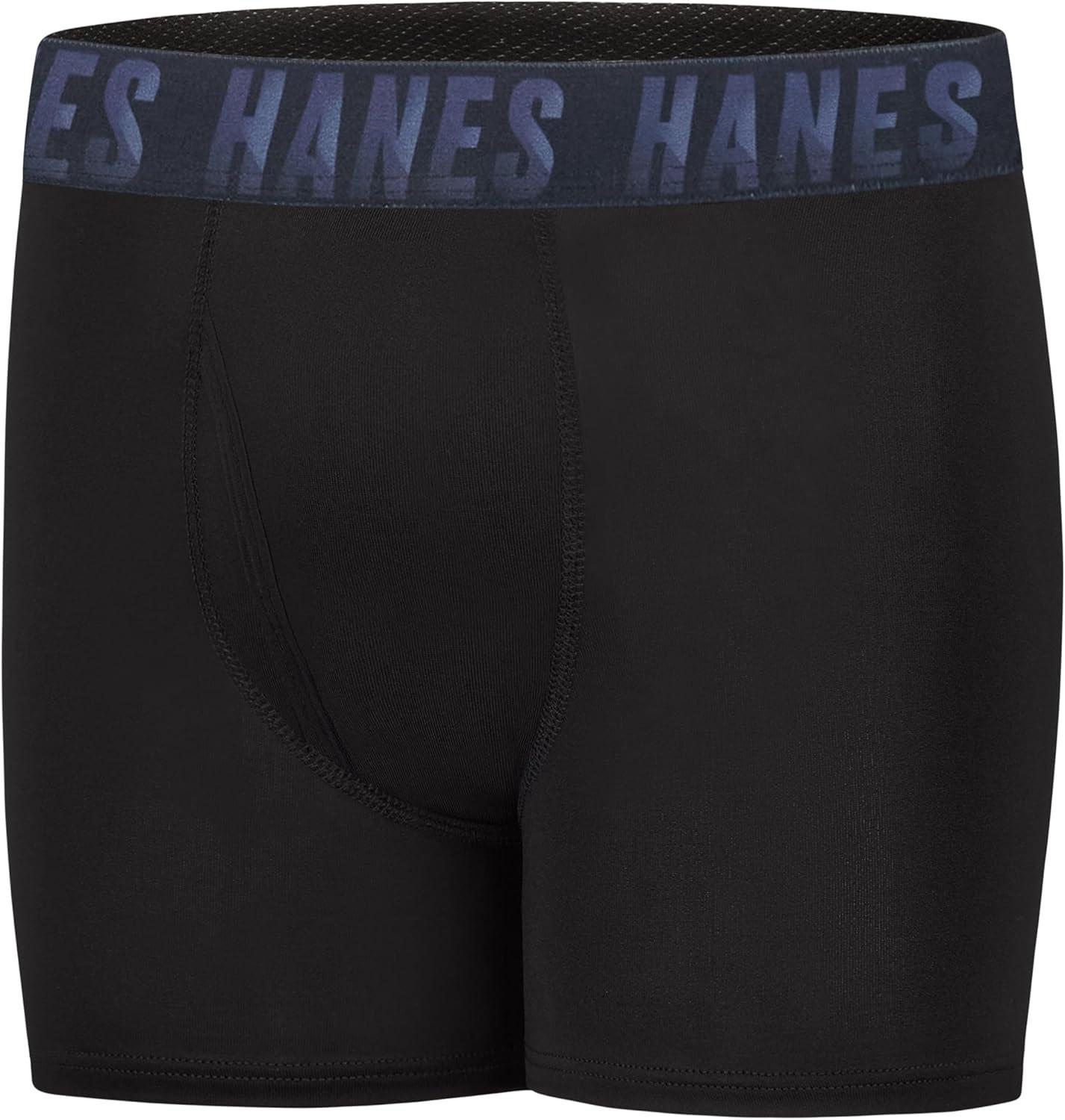 imageHanes boys Moves Breathable Boxer Brief Underwear Performance Stretch Boxer Briefs for Boys Moisturewicking 6pkBlueBlackRedLime Print