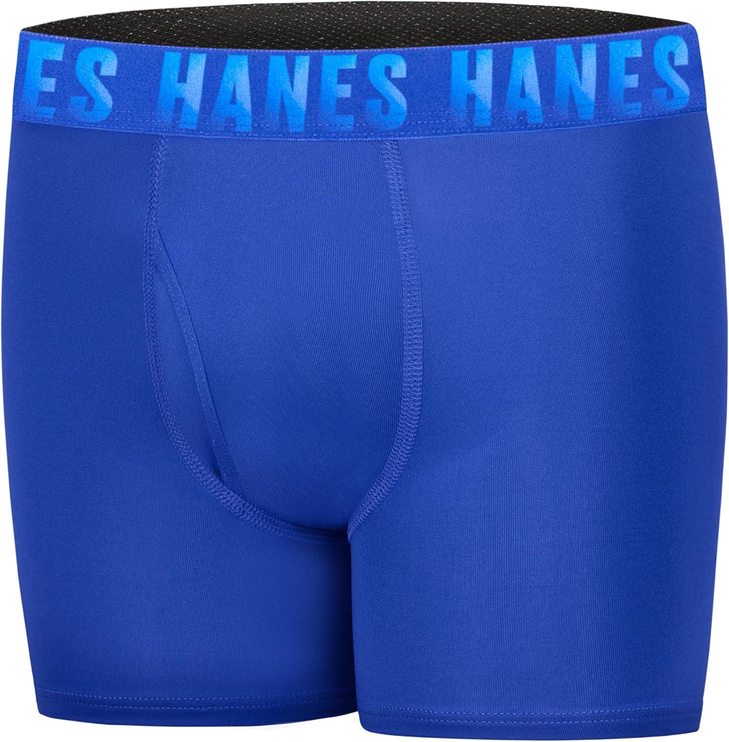 imageHanes boys Moves Breathable Boxer Brief Underwear Performance Stretch Boxer Briefs for Boys Moisturewicking 6pkBlueBlackRedLime Print