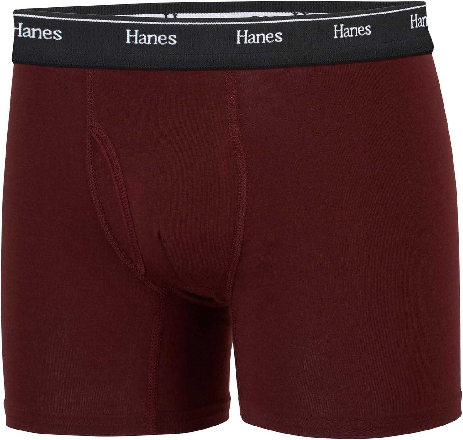 imageHanes boys Originals Boxer Briefs Stretch Cotton Underwear Assorted 6packBlackCargoOlive PalmMaroonStripe 6 Pack
