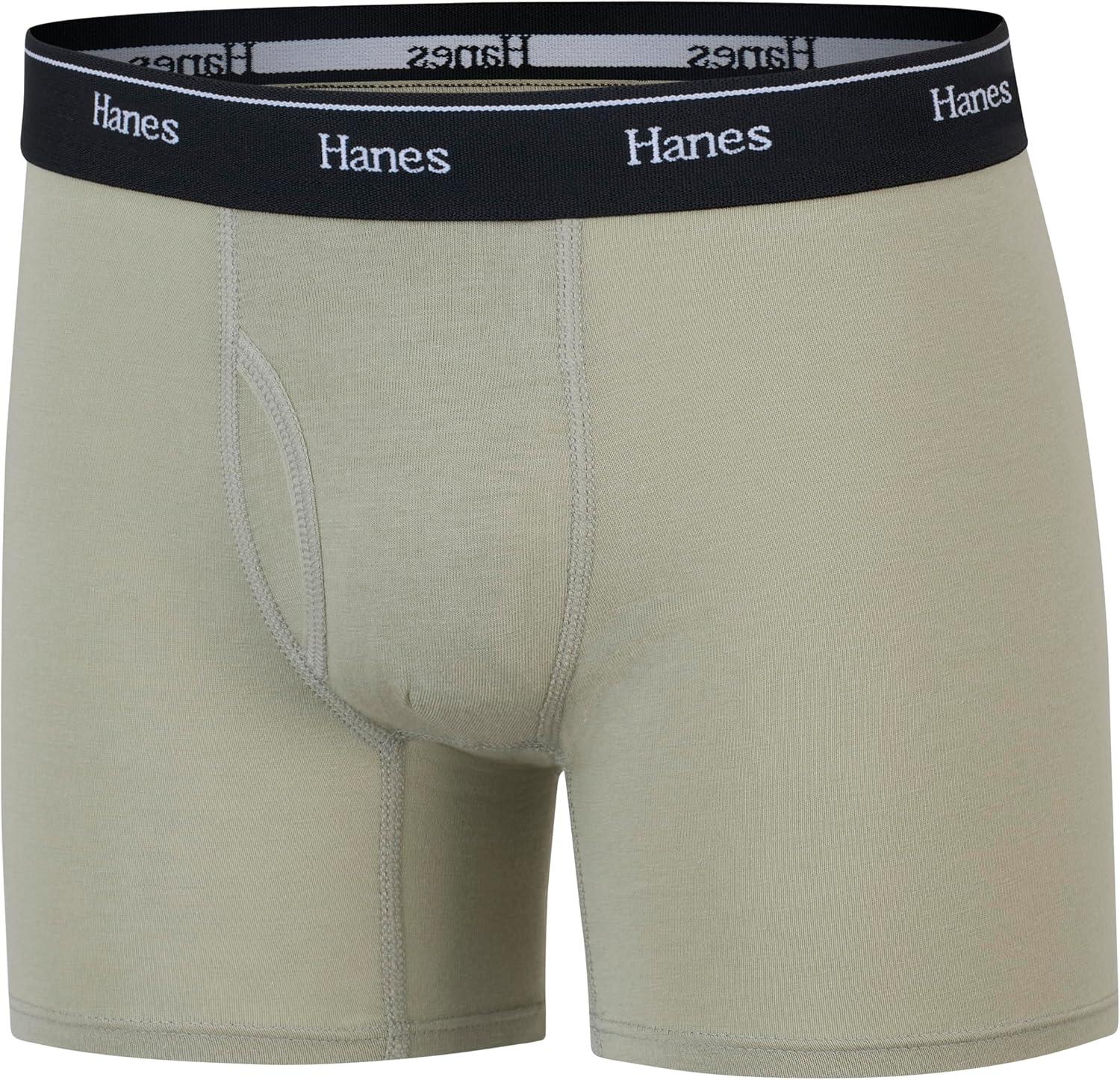 imageHanes boys Originals Boxer Briefs Stretch Cotton Underwear Assorted 6packOrangeTanGreen 6 Pack