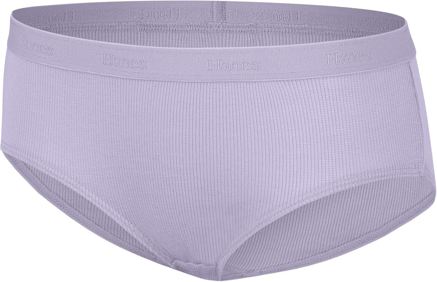 imageHanes girls Originals Supersoft Bikini Underwear Modal Rib Panties for Girls 6packHipster PurpleWhitePeach 6pack