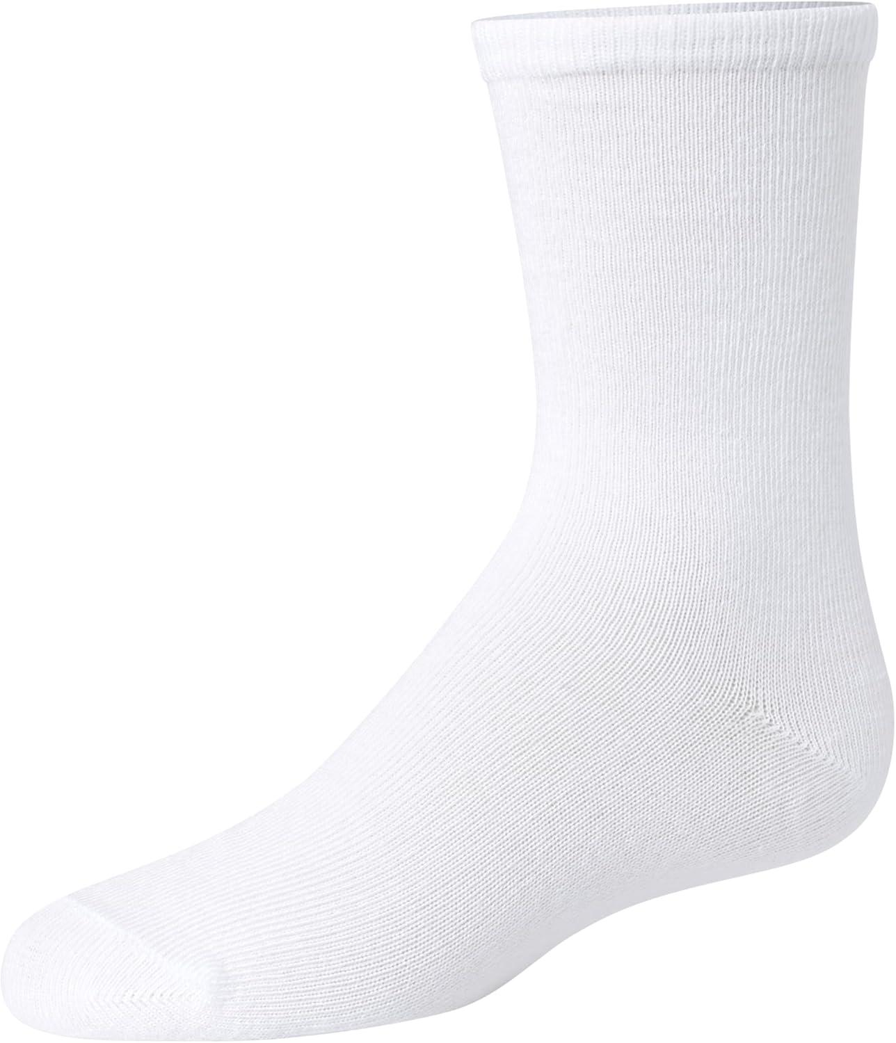 imageHanes girls Uniform Crew Socks Plain White Crew Socks Knit Crew Socks for Girls 10pairsWhite 10 Pair