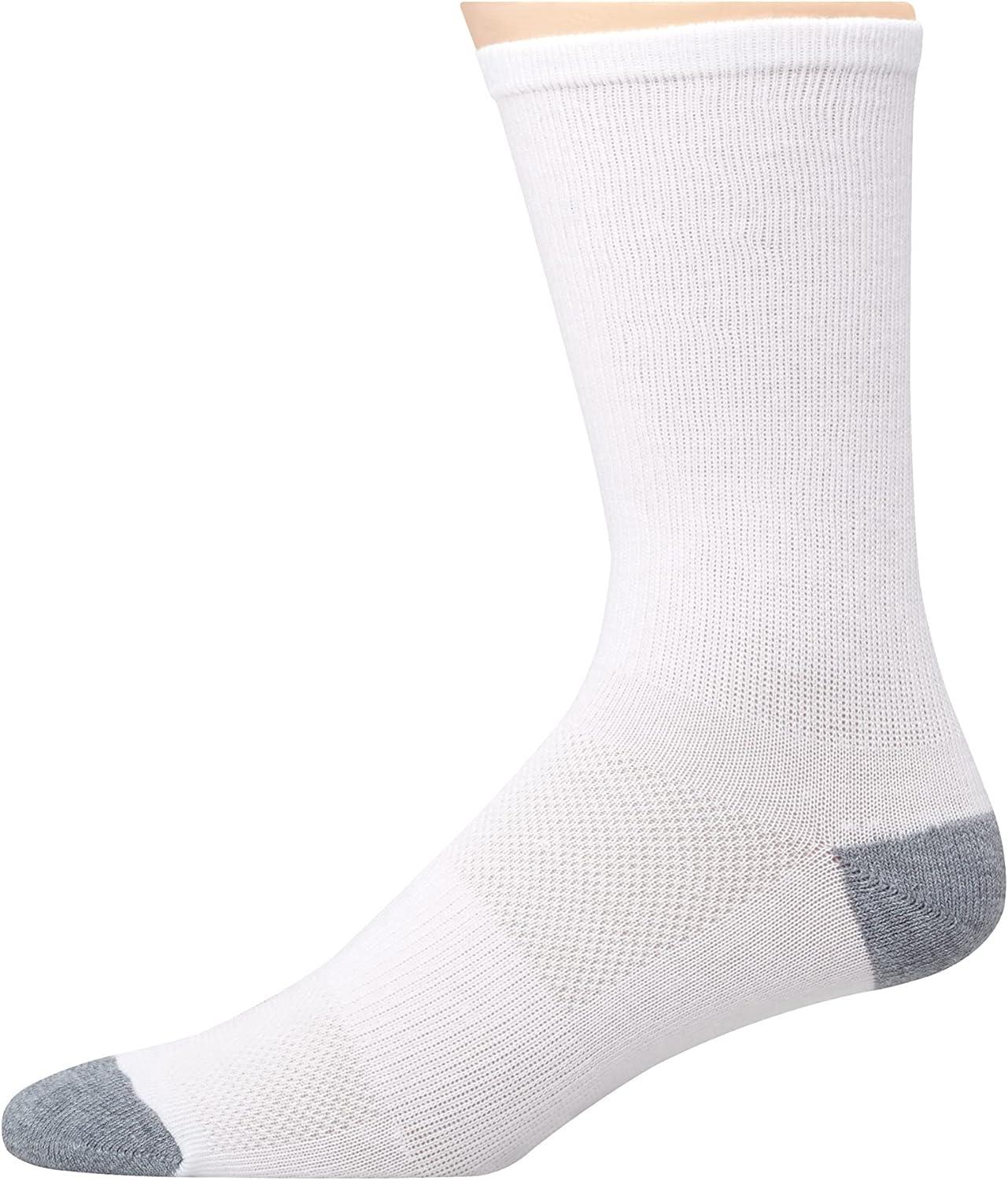 imageHanes mens Hanes Mens Socks Xtemp Lightweight Socks Crew and Ankle 12packCrew White