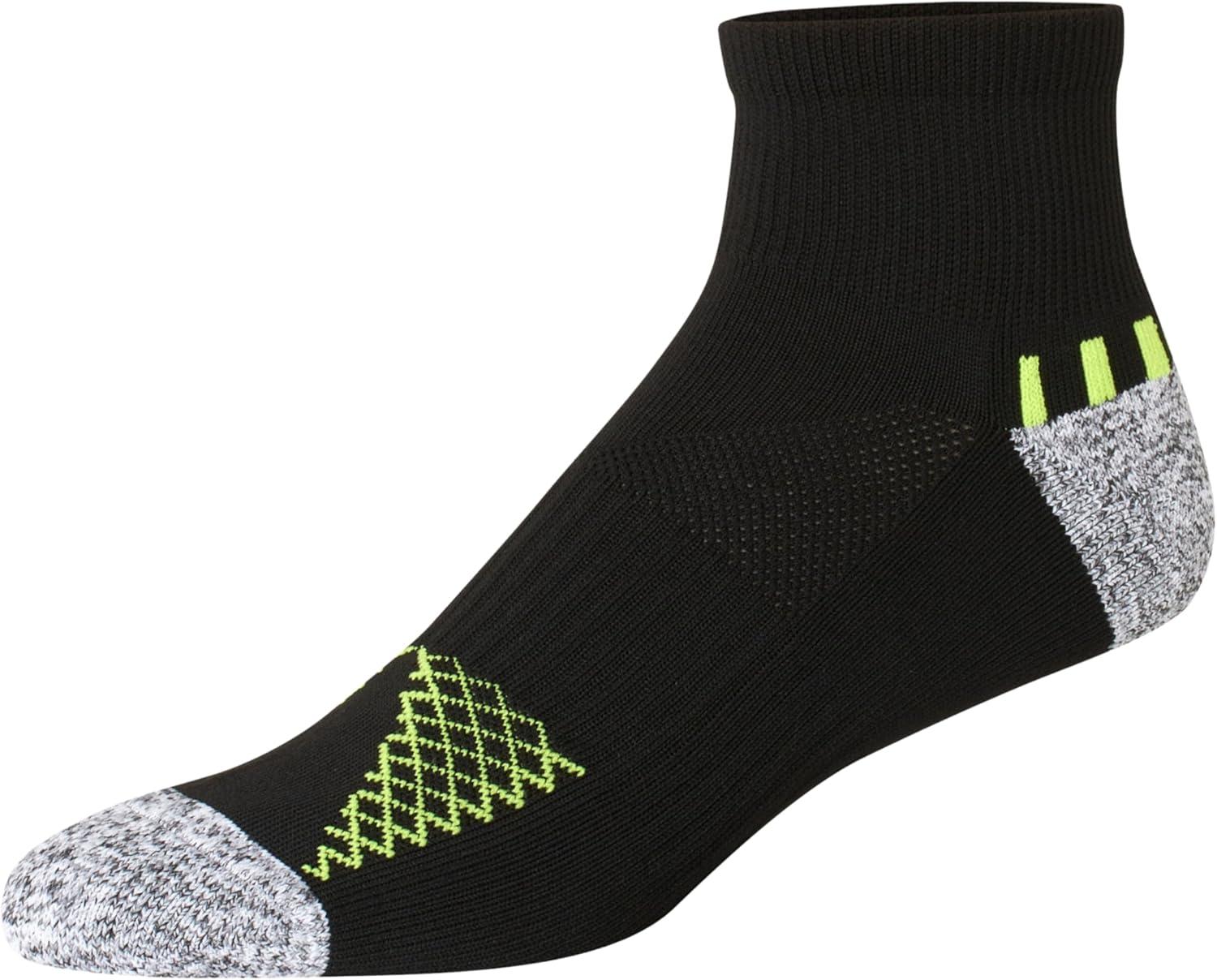 imageHanes mens Moves Performance Socks Moisturewicking Ankle ampamp Lowcut Socks Breathable Mesh Panels 6packBlack Assortment
