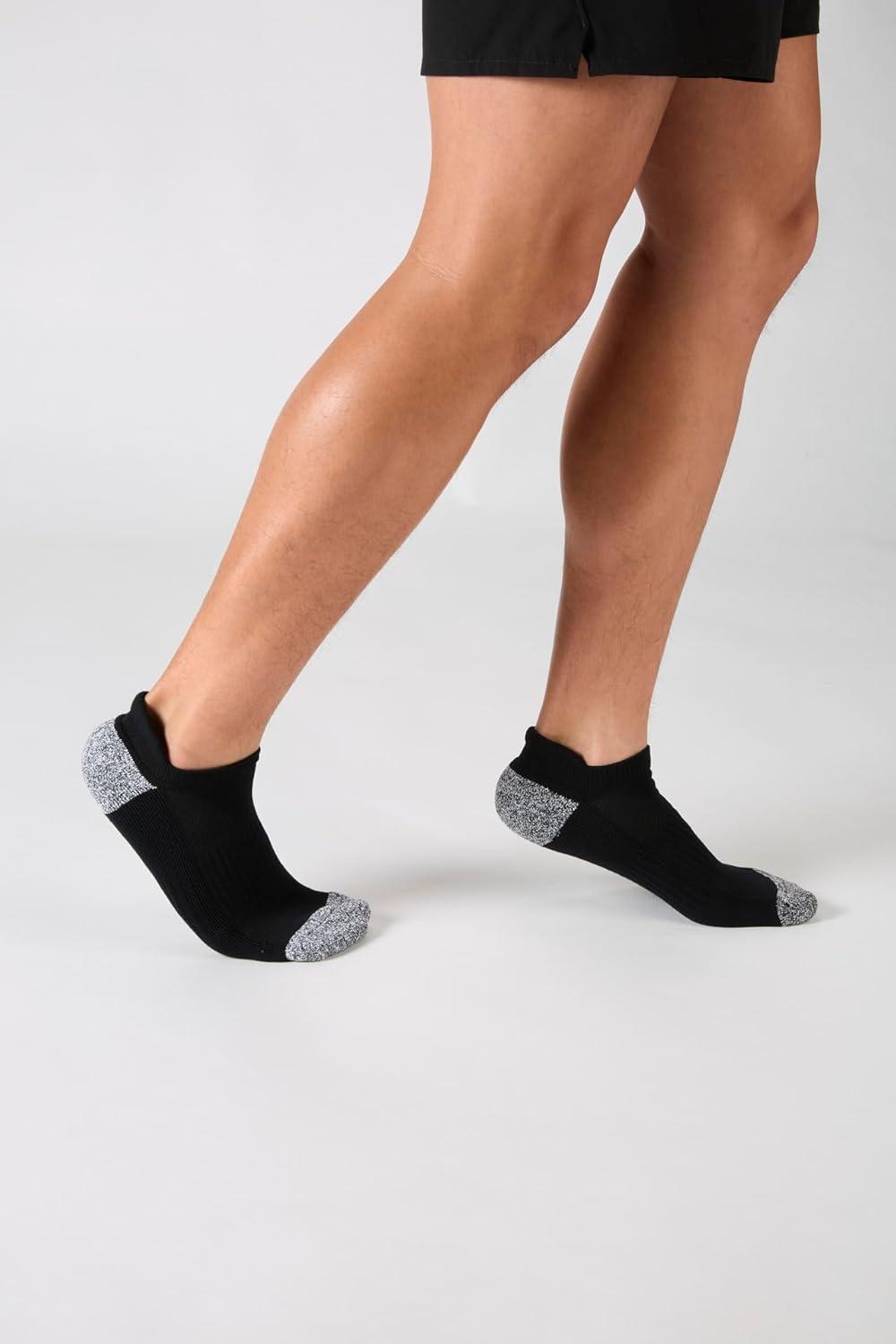 imageHanes mens Moves Performance Socks Moisturewicking Ankle ampamp Lowcut Socks Breathable Mesh Panels 6packBlack AssortmentBlack