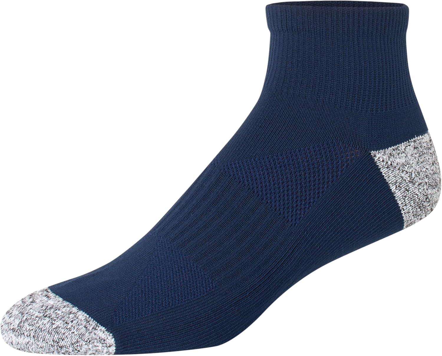 imageHanes mens Moves Performance Socks Moisturewicking Ankle ampamp Lowcut Socks Breathable Mesh Panels 6packBlackWhiteGrey