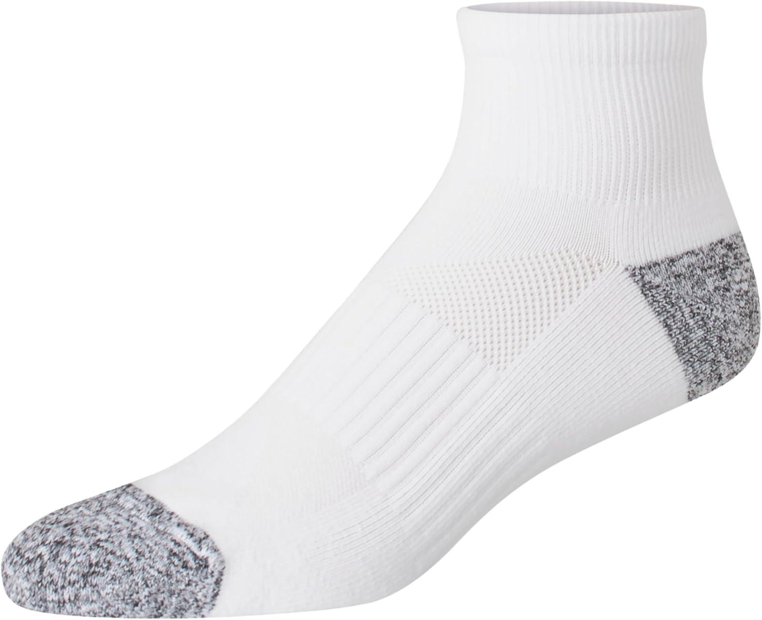 imageHanes mens Moves Performance Socks Moisturewicking Ankle ampamp Lowcut Socks Breathable Mesh Panels 6packWhiteGrey