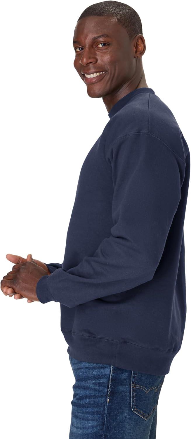 imageHanes mens Ultimate Sweatshirt Heavyweight Fleece Sweatshirt Crewneck Pullover for MenNavy