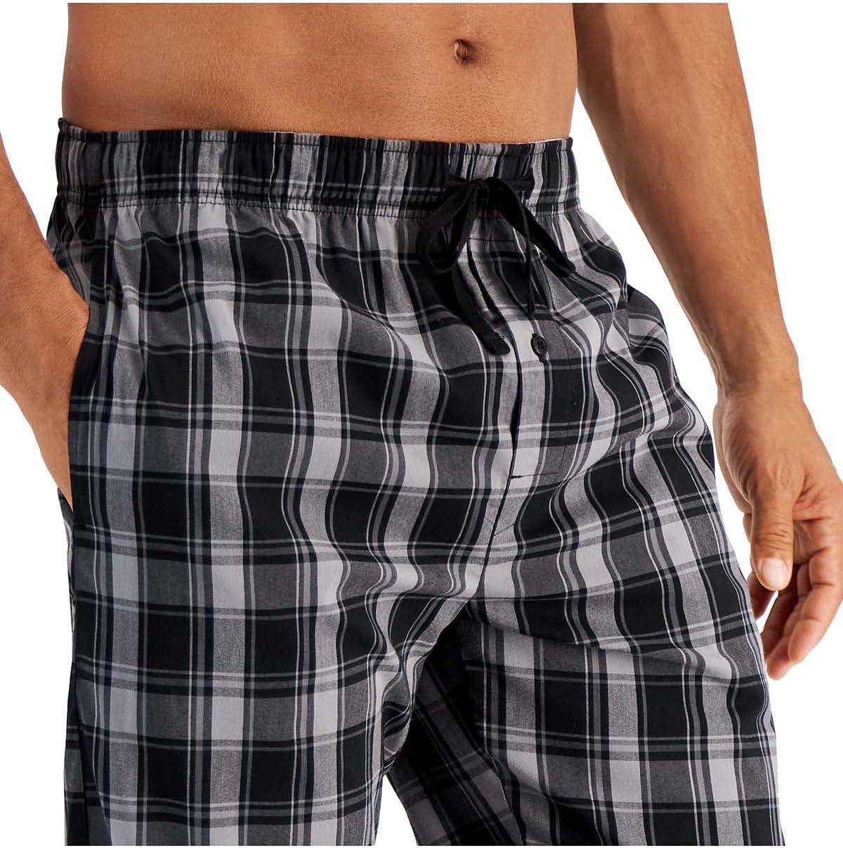 imageHanes mens Woven Pajama PantBlackGrey
