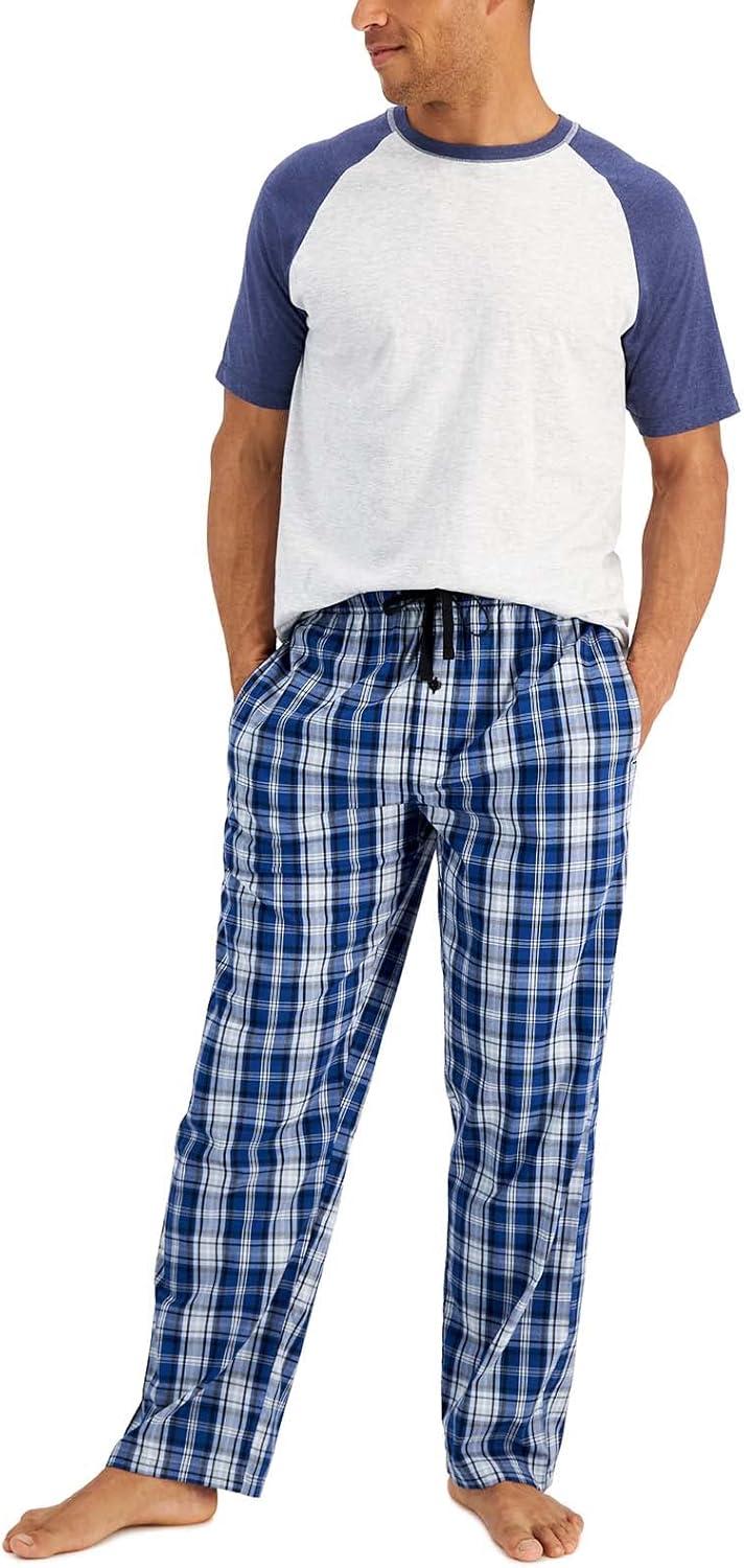 imageHanes mens Woven Pajama PantBlue Plaid