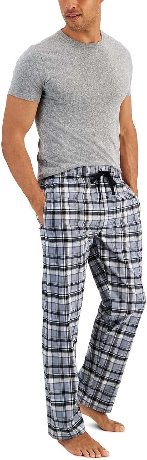 imageHanes mens Woven Pajama PantGrey Plaid
