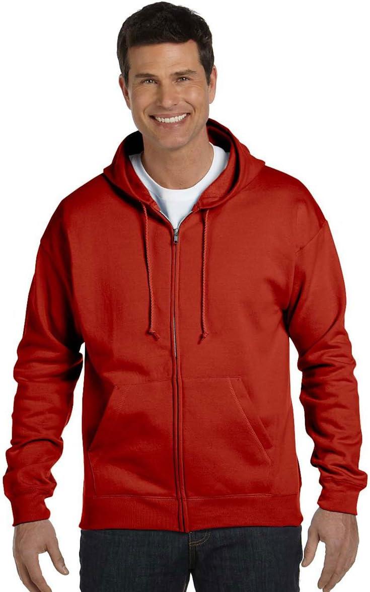 imageHanes mens Zipup Hoodie Ecosmart Fleece Fullzip Hoodie for Men Hooded SweatshirtDeep Red