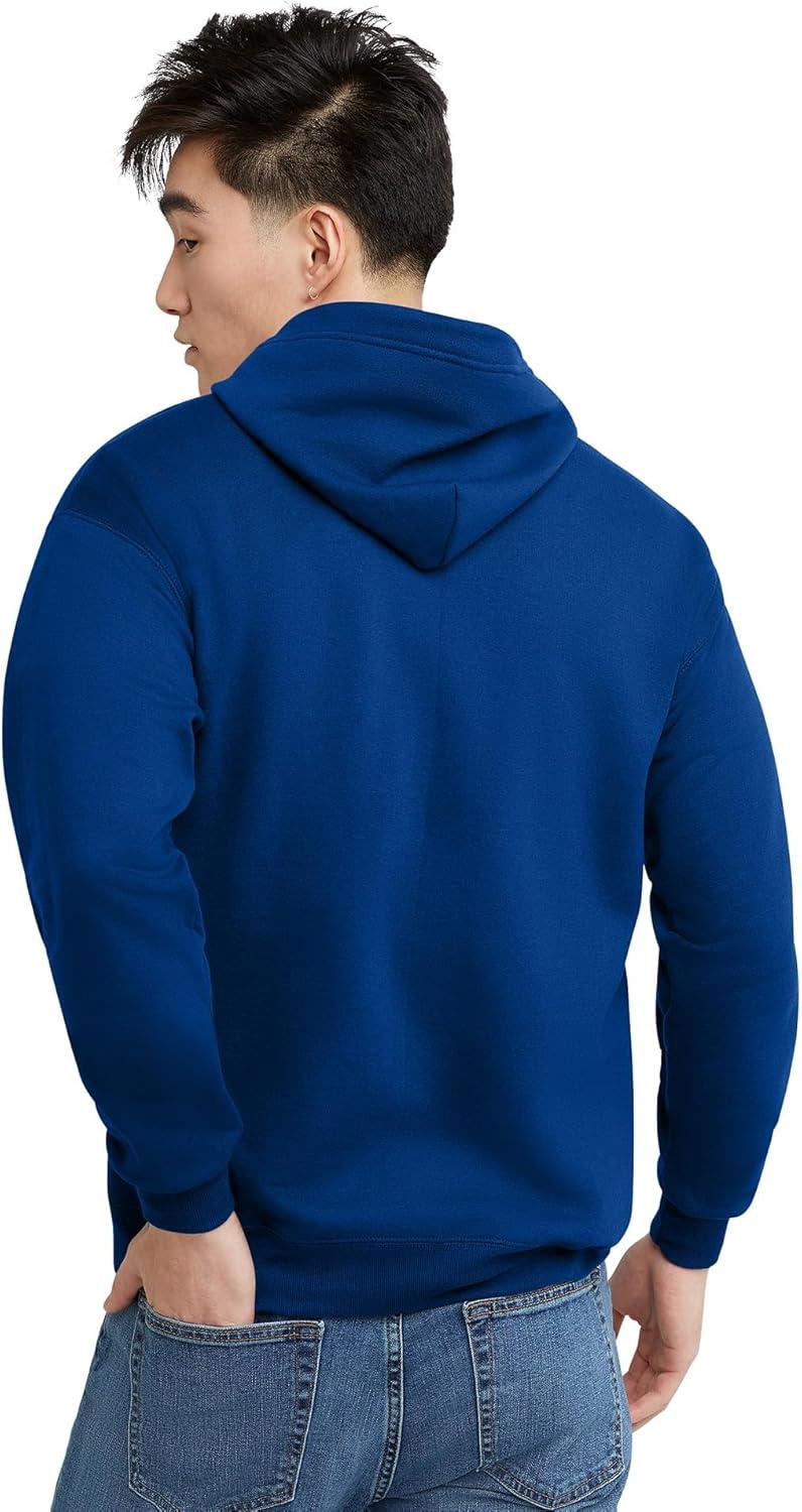 imageHanes mens Zipup Hoodie Ecosmart Fleece Fullzip Hoodie for Men Hooded SweatshirtDeep Royal