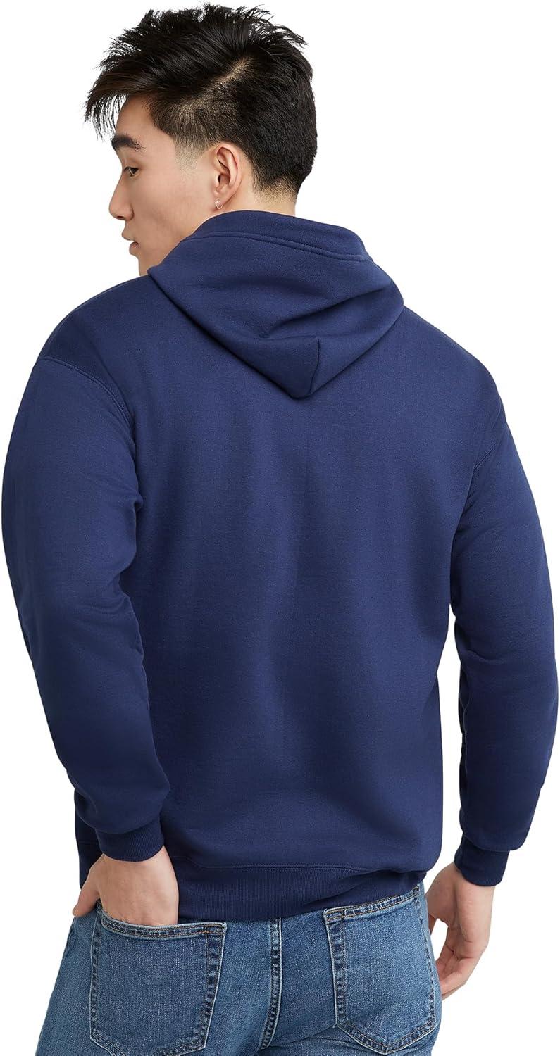 imageHanes mens Zipup Hoodie Ecosmart Fleece Fullzip Hoodie for Men Hooded SweatshirtNavy