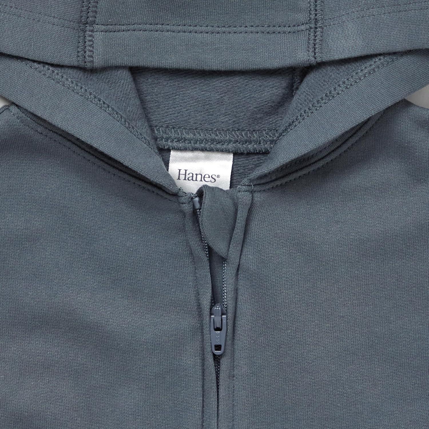 imageHanes unisexbaby Pure Comfort Organic Hoodie French Terry Fullzip Hooded Sweatshirt Infant Boys ampamp GirlsDark Grey