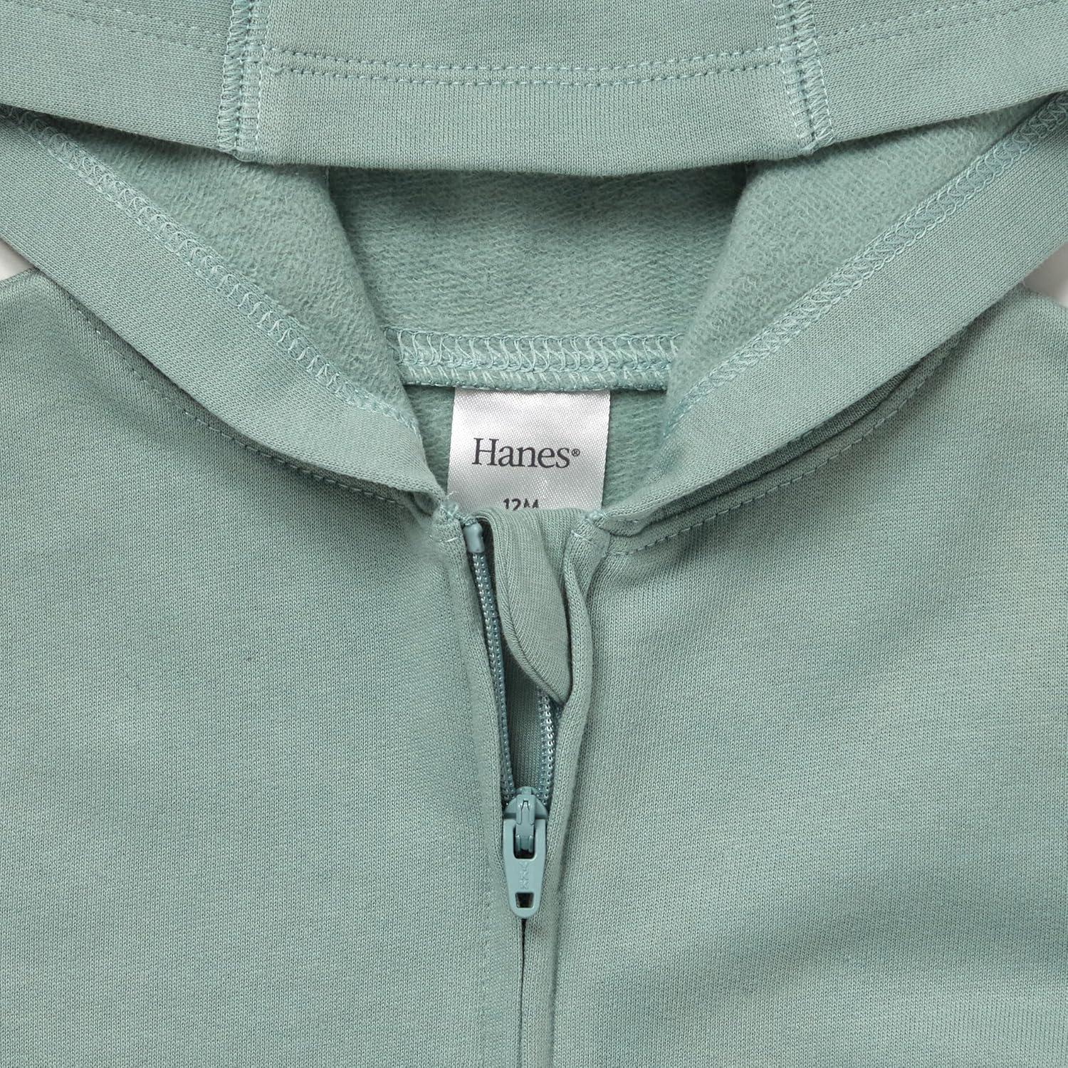 imageHanes unisexbaby Pure Comfort Organic Hoodie French Terry Fullzip Hooded Sweatshirt Infant Boys ampamp GirlsGreen