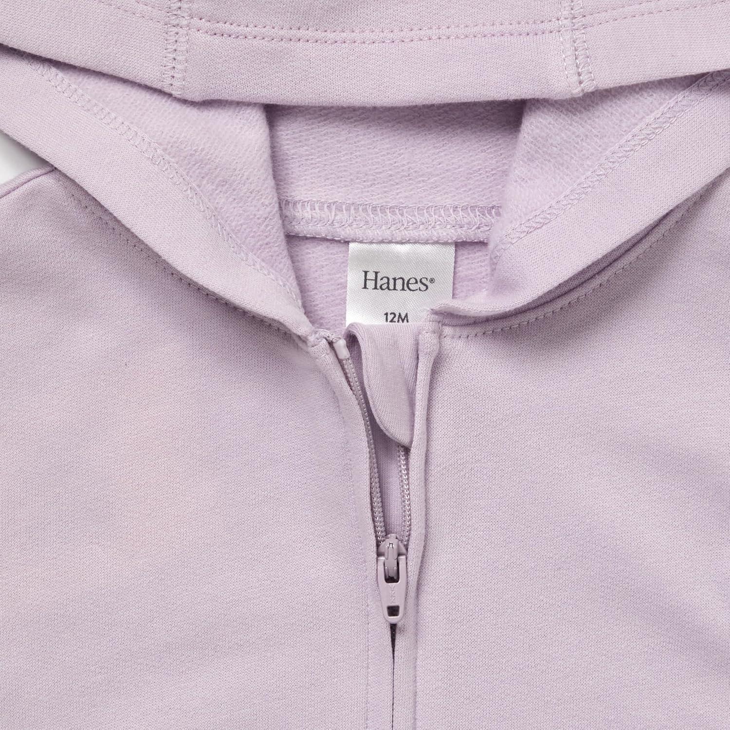 imageHanes unisexbaby Pure Comfort Organic Hoodie French Terry Fullzip Hooded Sweatshirt Infant Boys ampamp GirlsLavender