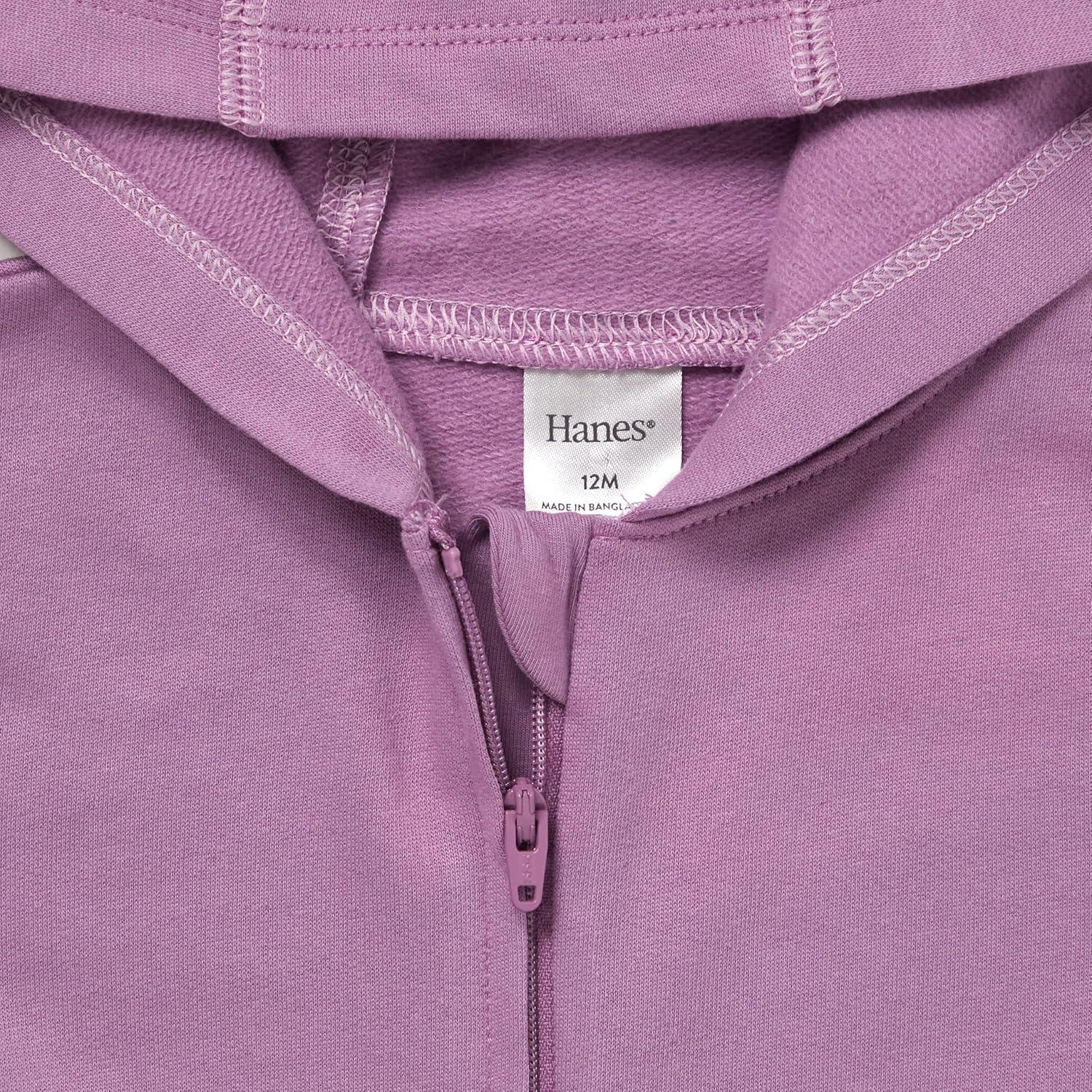 imageHanes unisexbaby Pure Comfort Organic Hoodie French Terry Fullzip Hooded Sweatshirt Infant Boys ampamp GirlsPurple