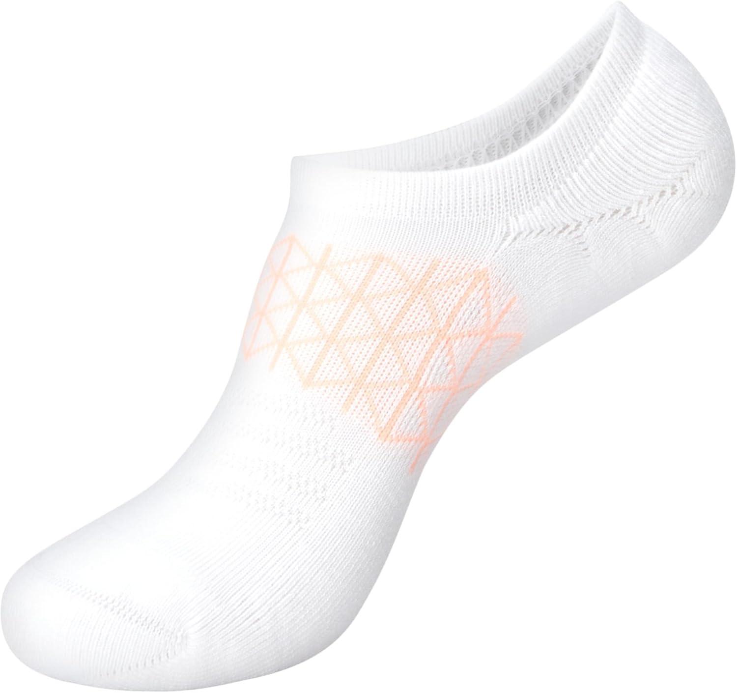 imageHanes womens Absolute Active Super No Show Socks Breathable Mesh Performance Socks Noslip Gripper 4packWhite