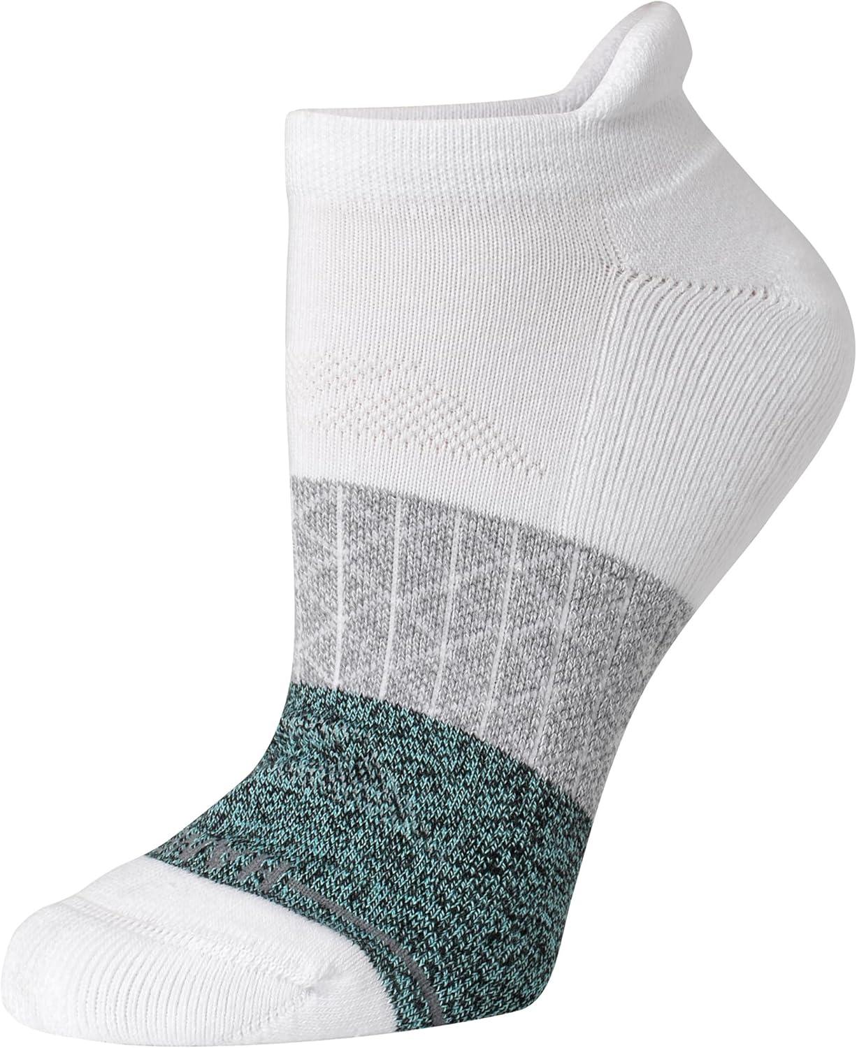 imageHanes womens Cushioned No Show Tab Socks Absolute Active No Show Socks for Women 4pairsTeal Colorblock 4 Pack