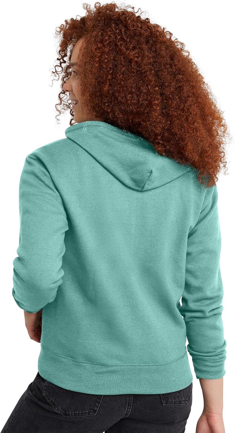 imageHanes womens Ecosmart Full Zip Fleece HoodieSpanish Moss