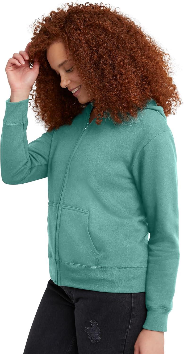 imageHanes womens Ecosmart Full Zip Fleece HoodieSpanish Moss