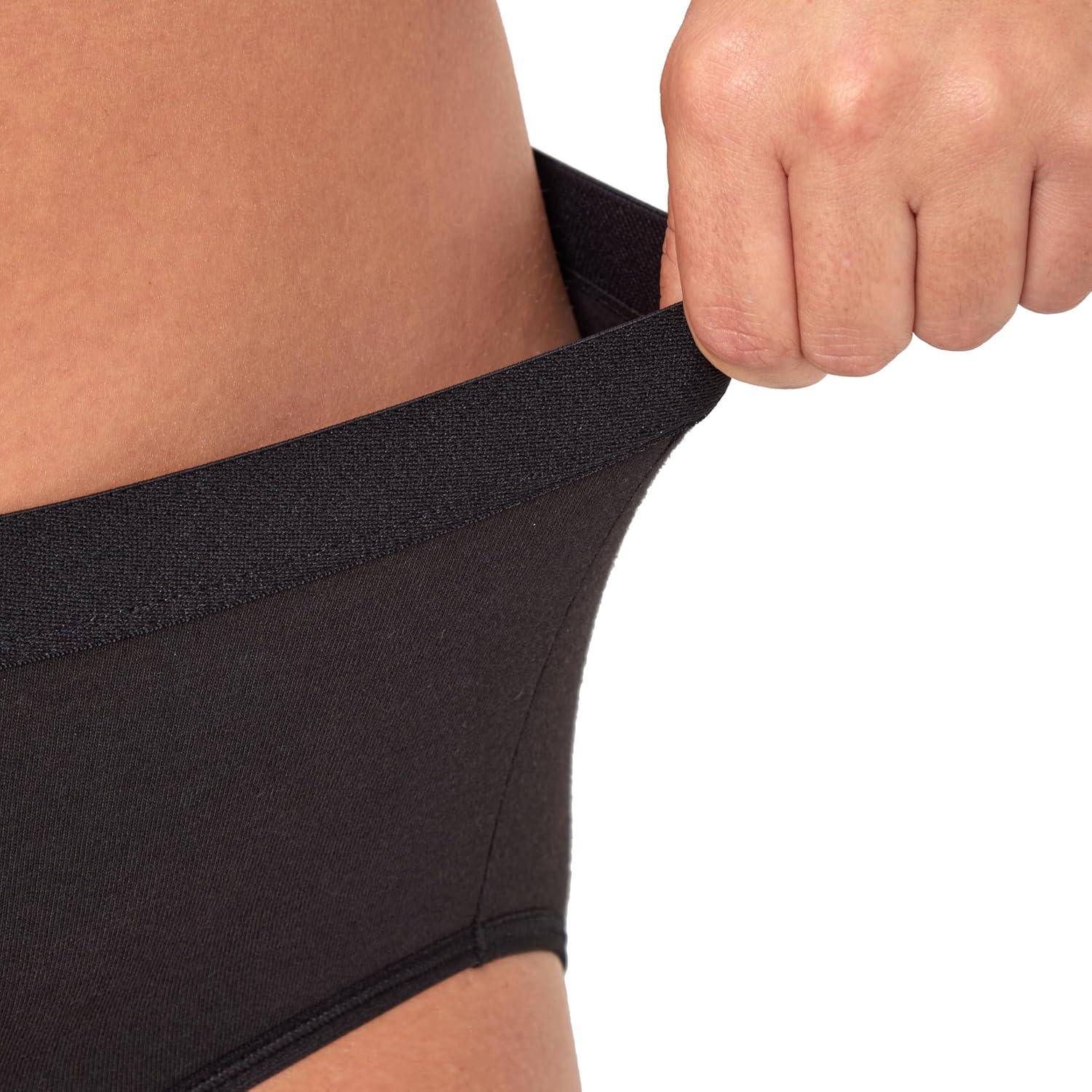 imageHanes womens Just My Size Comfort Period Brief Period Underwear Super Leaks 2pack Plus SizesPecanBlack