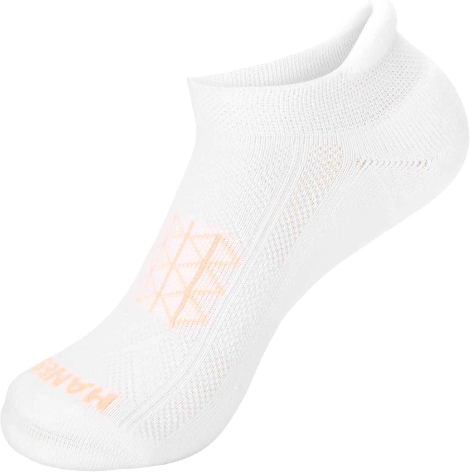 imageHanes womens No Show Running Socks Absolute Run Socks Breathable No Show Tab Socks for Running 4packPink