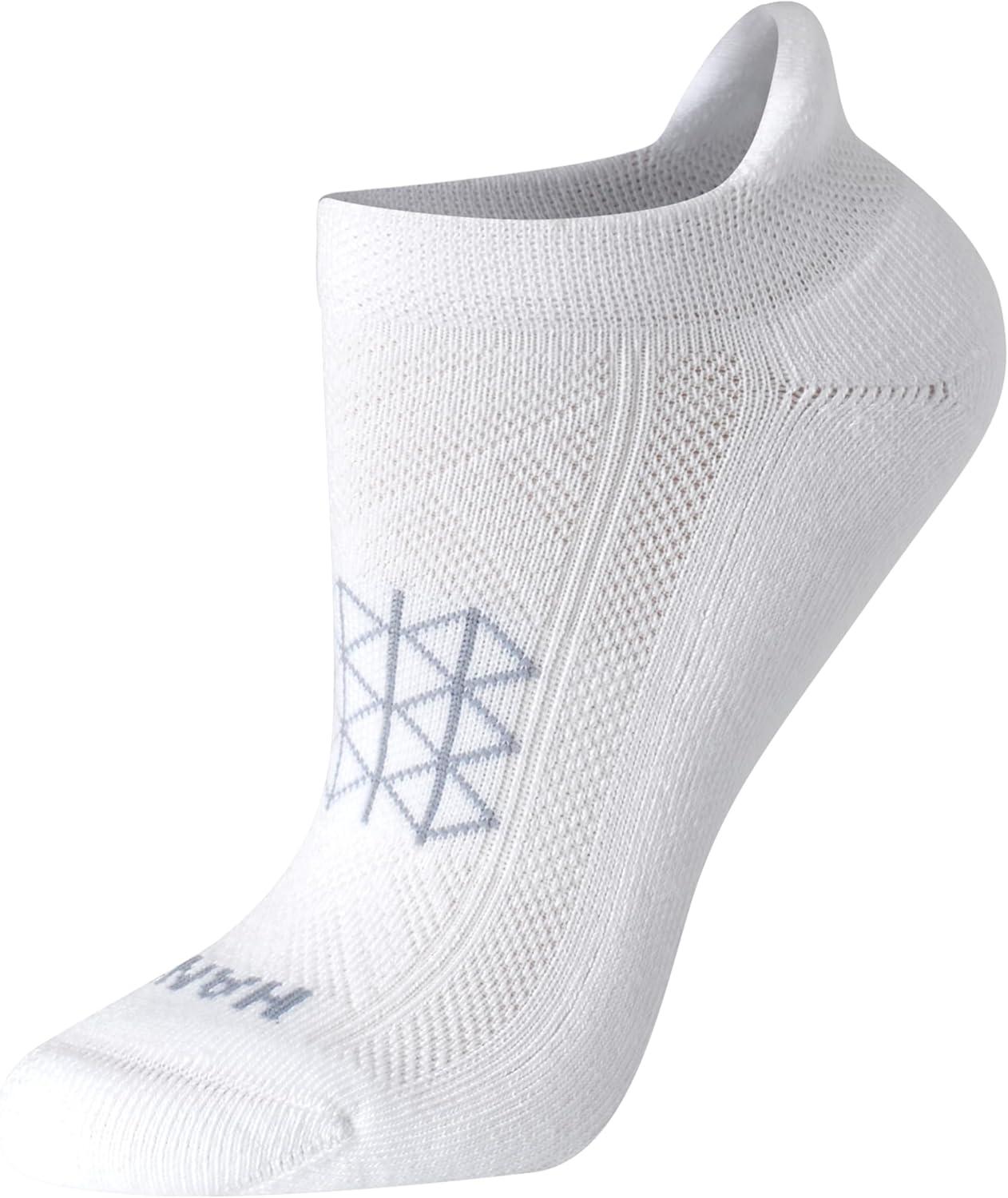 imageHanes womens No Show Running Socks Absolute Run Socks Breathable No Show Tab Socks for Running 4packWhiteGreyBlack