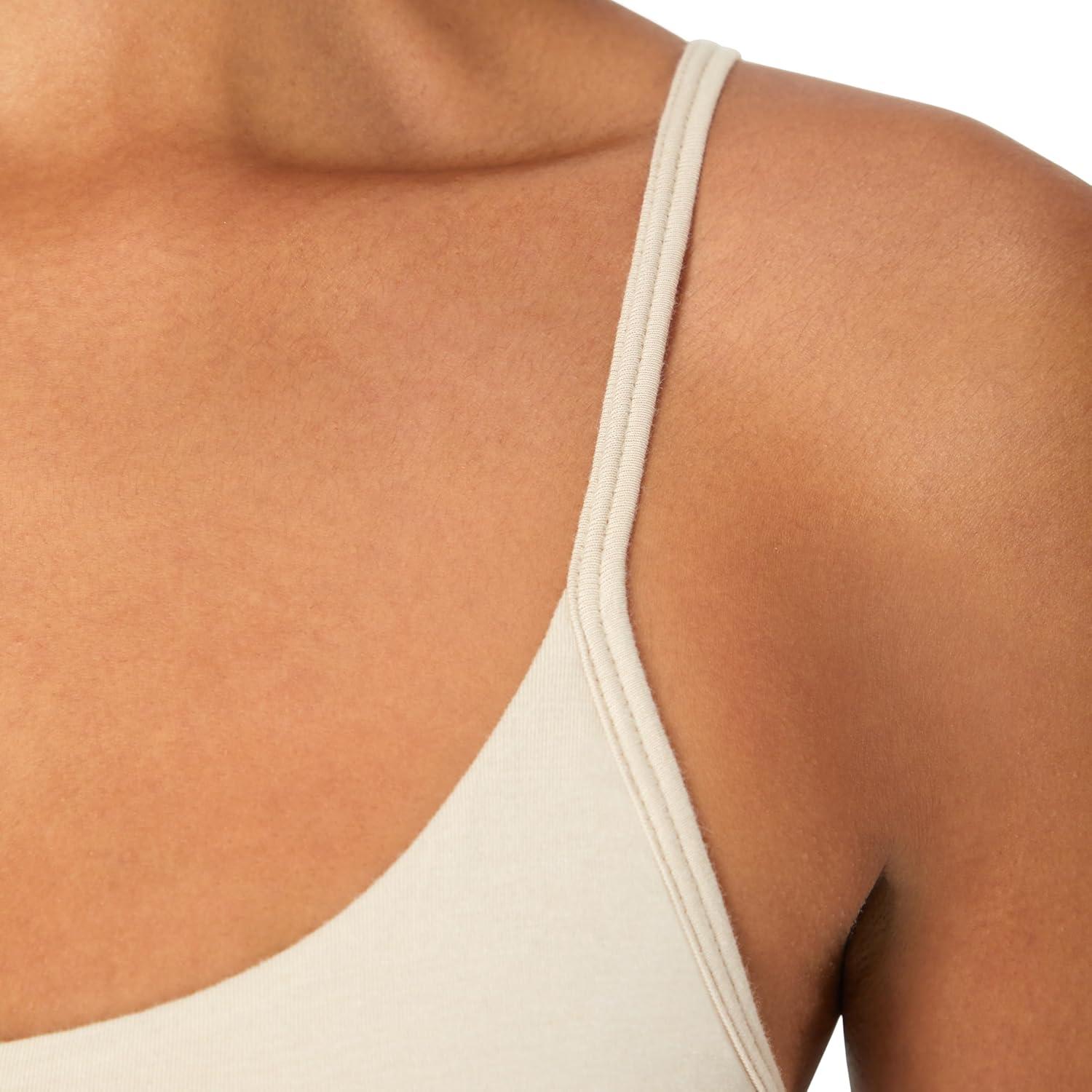 imageHanes womens Originals Sleep Dress Comfywear Supersoft Sleep Slip Dress With Builtin Shelf BraCocoa Butter