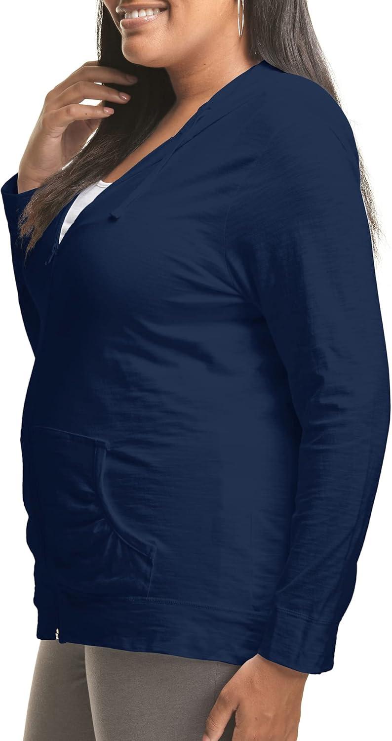 imageJust My Size Womens Full Zip Jersey HoodieNavy