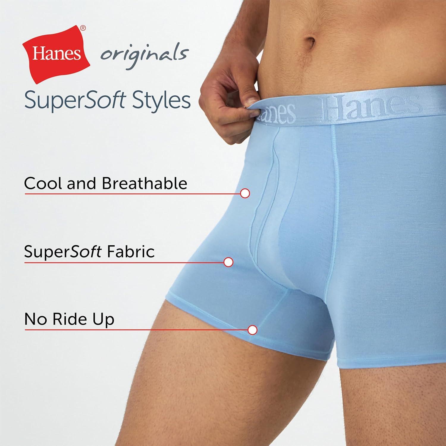 imageMens Originals Boxer Briefs ampamp Trunks Supersoft Bamboo from Viscose Underwear 3PackTrunk Blue Green Light Blue 3 Pack