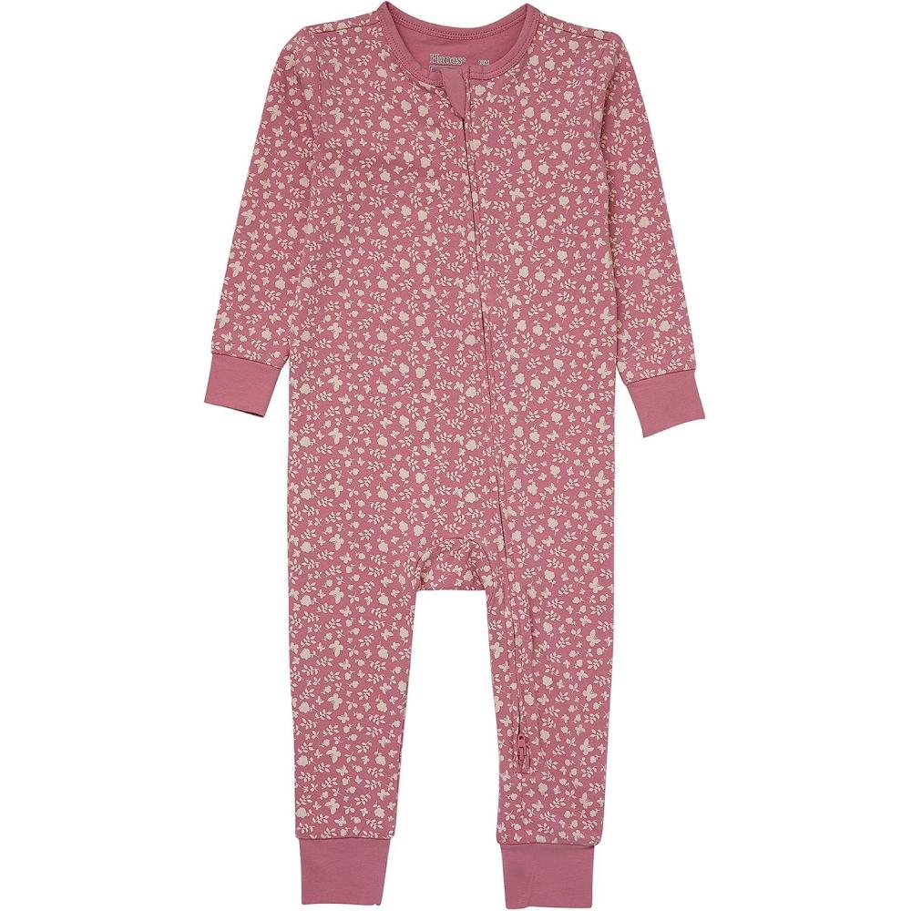 imageHanes Baby Pure Comfort Organic Long Sleeve Footless Sleep N Play Infant Playsuit Boys ampamp GirlsRose