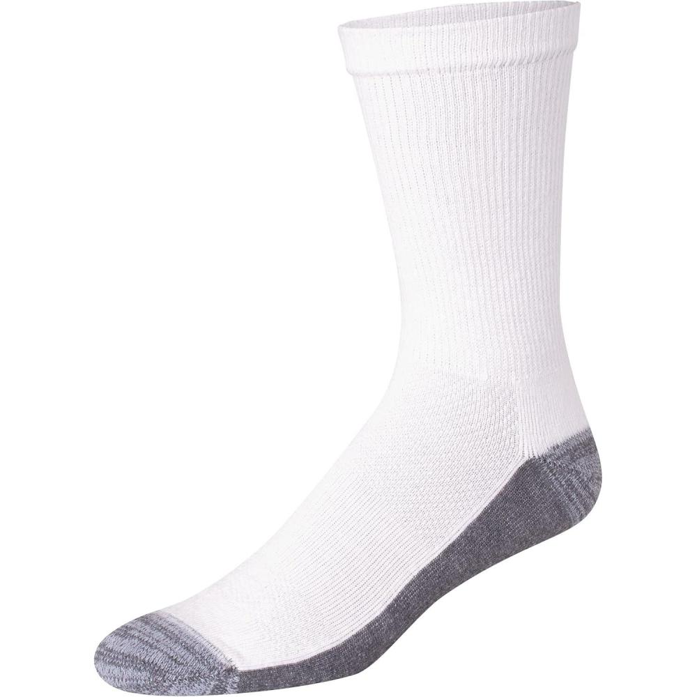 imageHanes Big ampamp Tall Crew Socks 12Pack for MenWhite  12 Pack