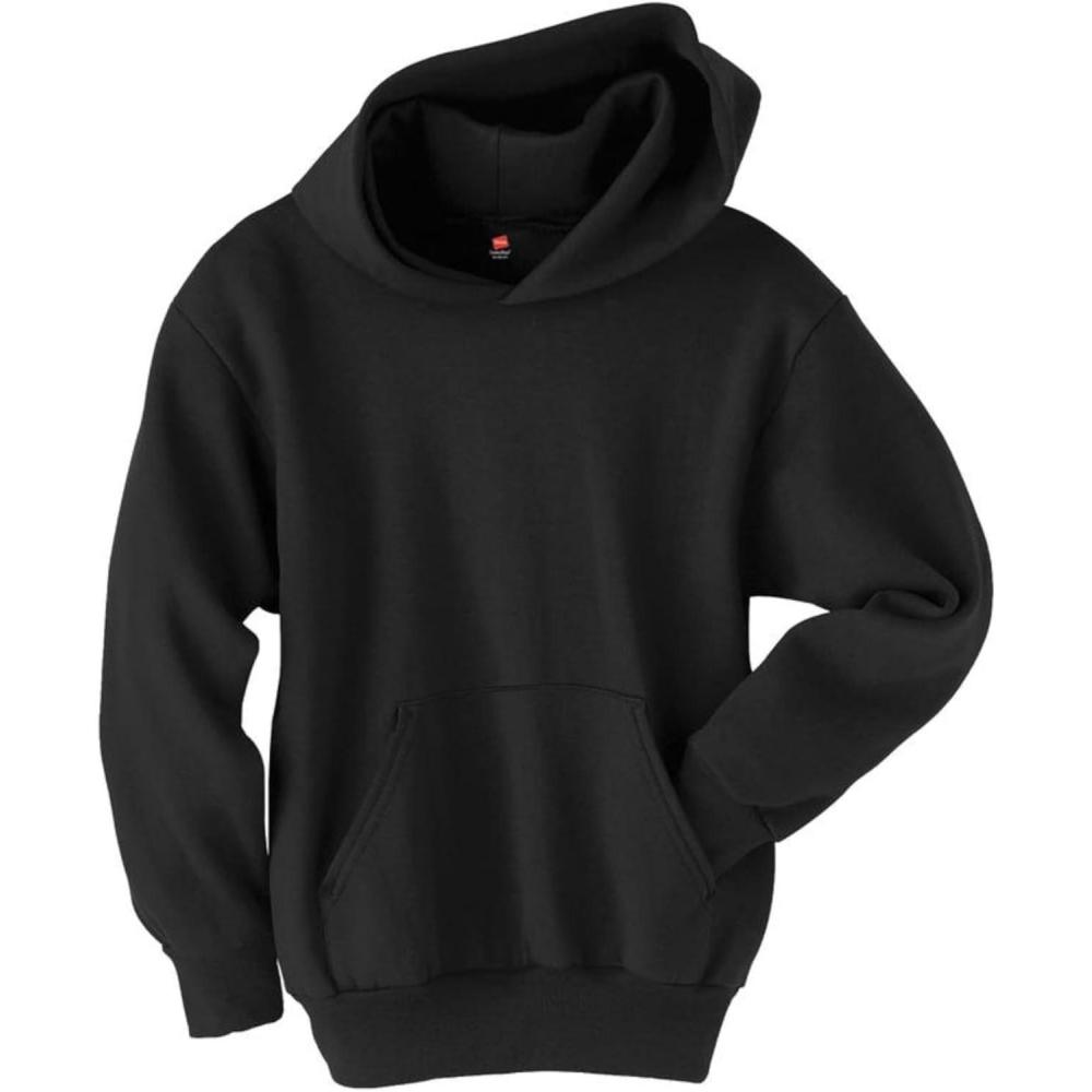 imageHanes Boys EcoSmart Fleece Hoodie Hooded Sweatshirt for Boys Pullover SweatshirtBlack