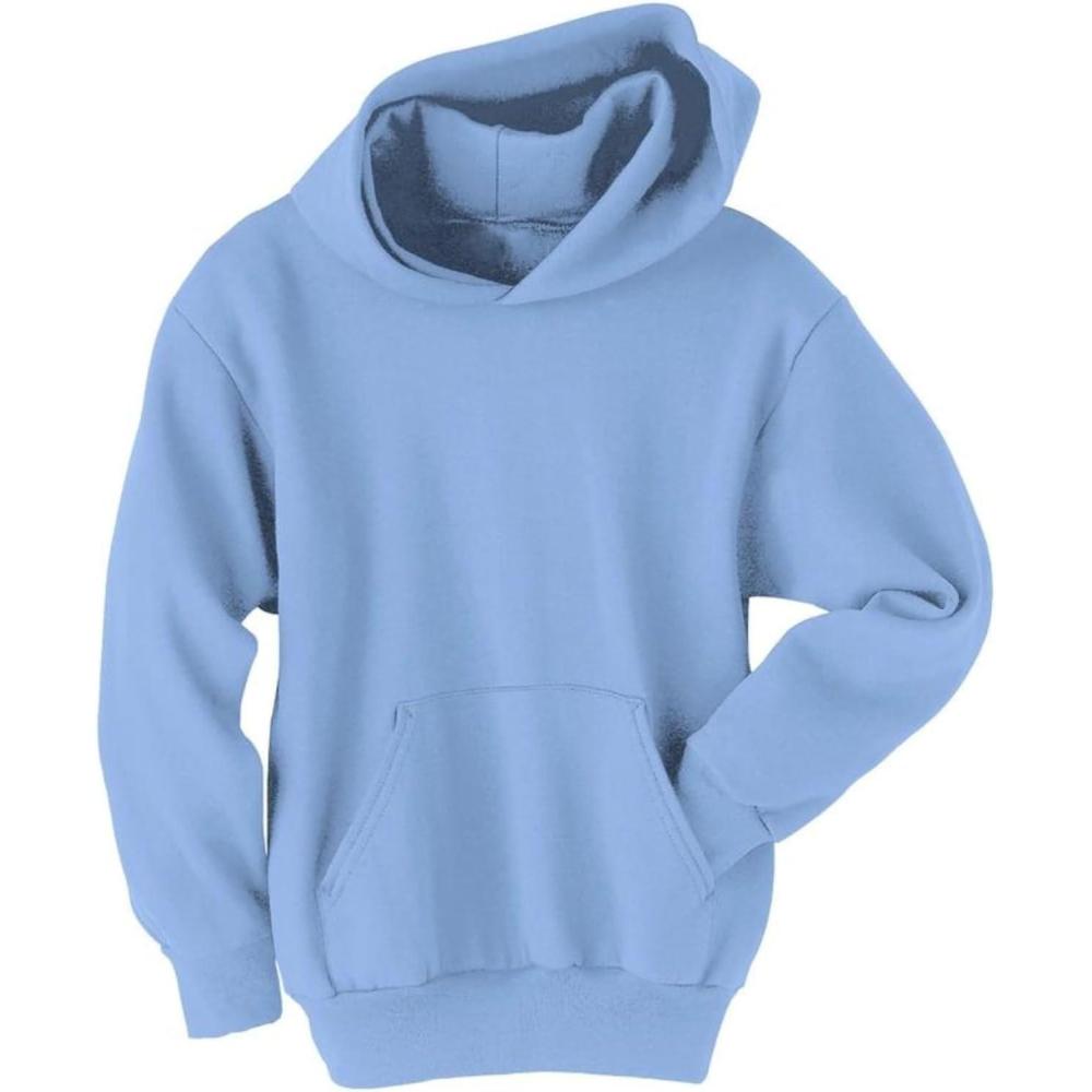 imageHanes Boys EcoSmart Fleece Hoodie Hooded Sweatshirt for Boys Pullover SweatshirtLight Blue