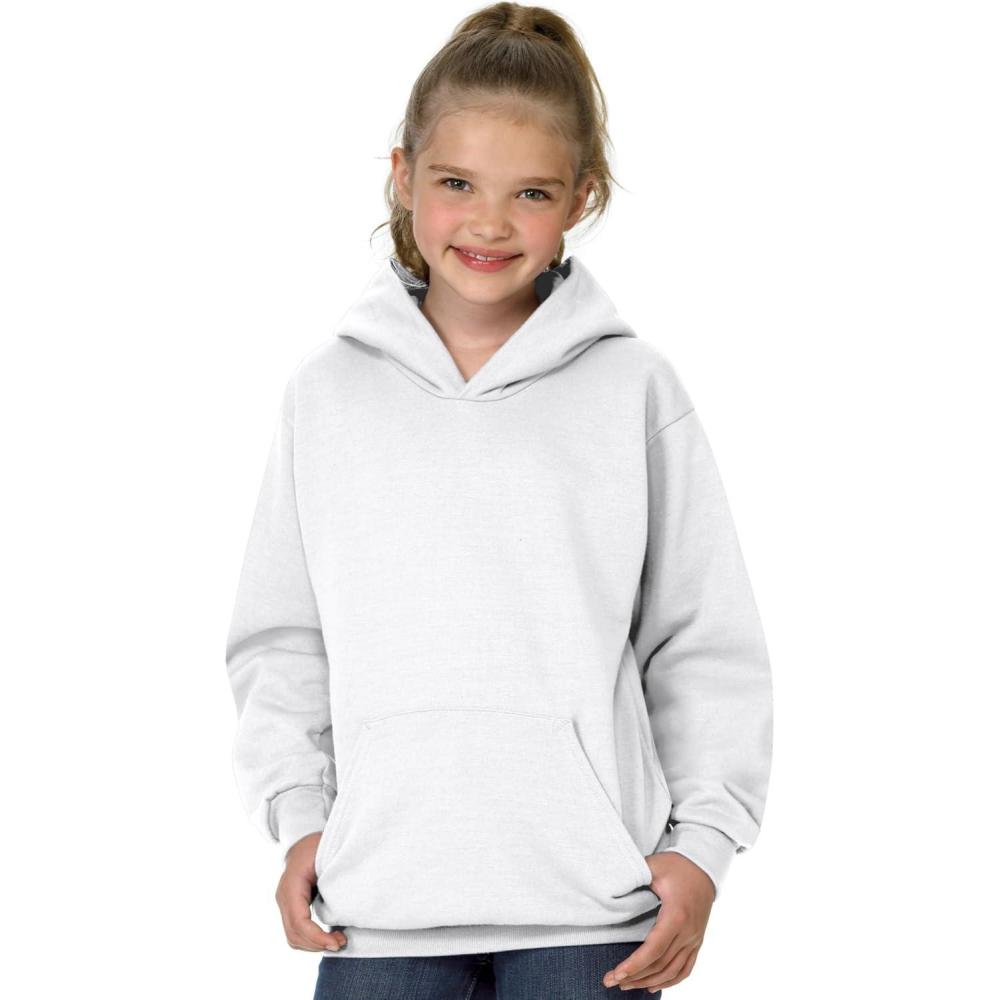 imageHanes Boys EcoSmart Fleece Hoodie Hooded Sweatshirt for Boys Pullover SweatshirtWhite