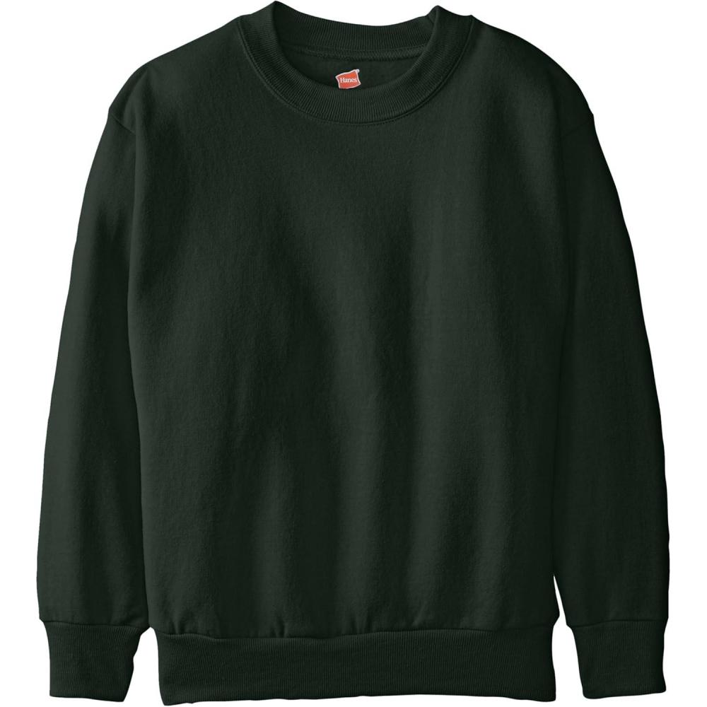 imageHanes Boys EcoSmart Sweatshirt Cotton Crewneck Pullover Kids Fleece SweatshirtDeep Forest