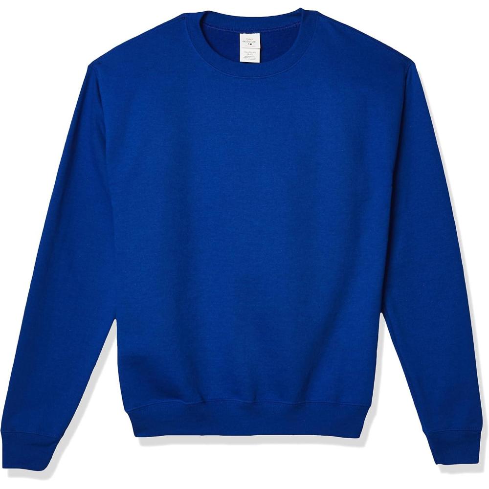 imageHanes Boys EcoSmart Sweatshirt Cotton Crewneck Pullover Kids Fleece SweatshirtDeep Royal