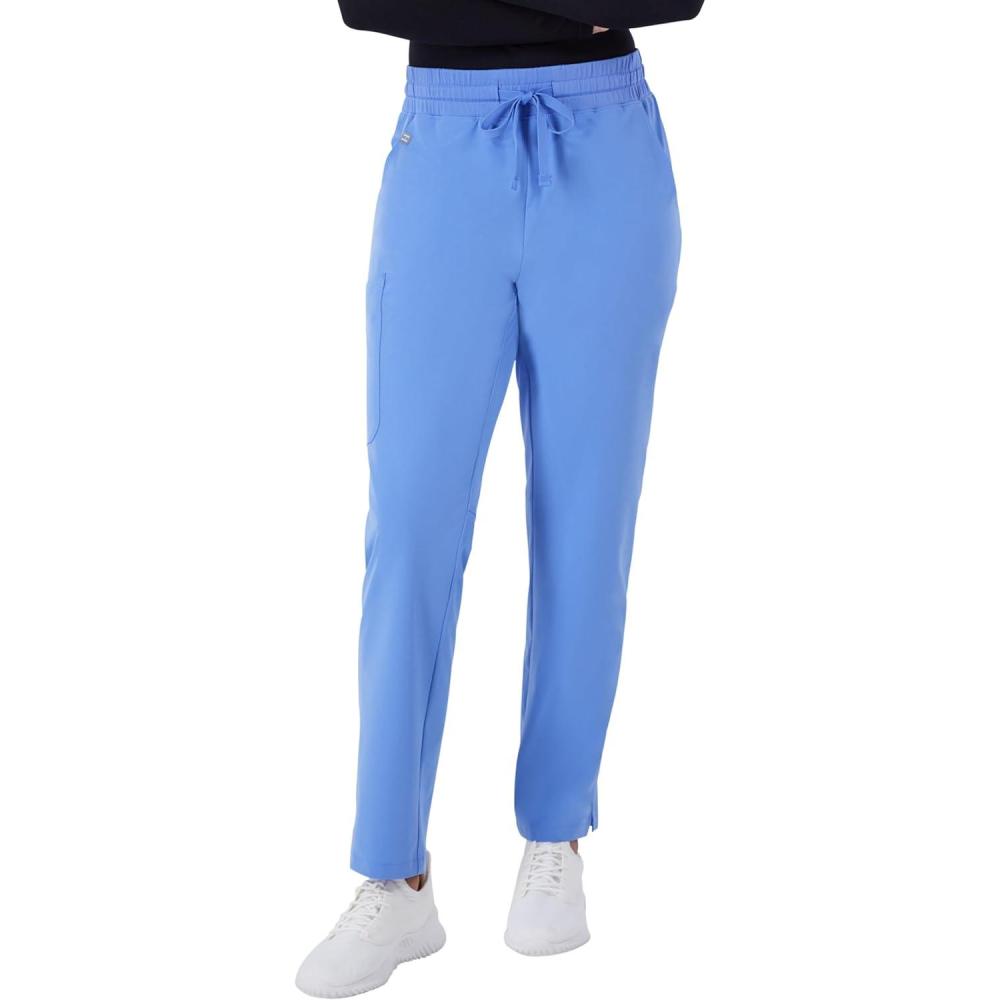 imageHanes Comfort Fit Pants MoistureWicking Healthcare Scrubs for Women 3 PocketsCeil Blue 2