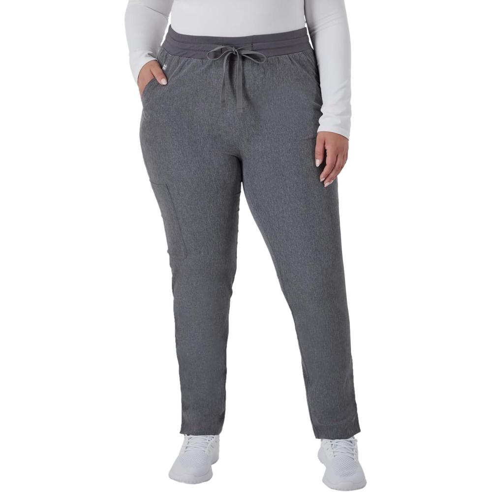 imageHanes Comfort Fit Pants MoistureWicking Healthcare Scrubs for Women 3 PocketsEbony Heather