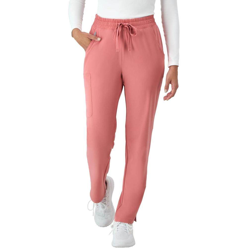 imageHanes Comfort Fit Pants MoistureWicking Healthcare Scrubs for Women 3 PocketsRose Ranch Pink