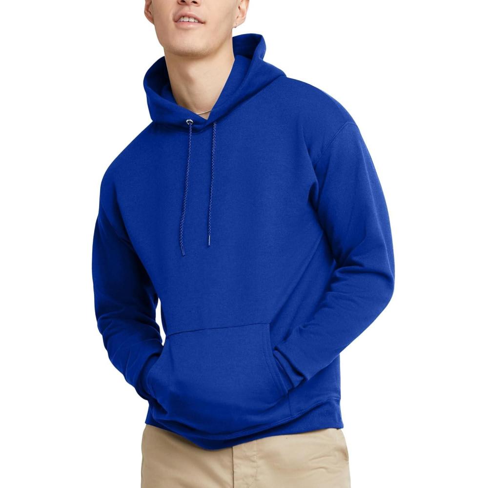 imageHanes EcoSmart Hoodie Midweight Fleece Pullover Hooded Sweatshirt for MenDeep Royal