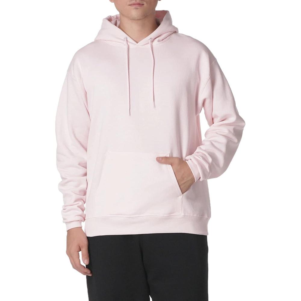 imageHanes EcoSmart Hoodie Midweight Fleece Pullover Hooded Sweatshirt for MenPale Pink